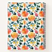 Carnet Recette personnalisée Floral Accueil Cuisine Fruit (Dos)