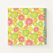 Carnet Recette personnalisée Motif Citrus moderne (Dos)