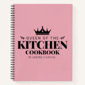 Carnet Recette personnalisée Queen of The Kitchen Cookboo (Devant)