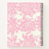Carnet Recette personnalisée vintage rose floral (Dos)