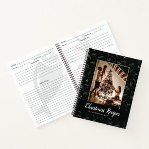 Carnet Recette photo personnalisée de Noël Festive