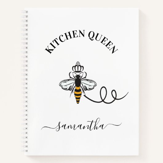 Carnet Recette Queen bee cuisine nom du cuisinier (Devant)