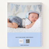 Carnet Recette repas bébé garçon repas photo nom bleu (Dos)