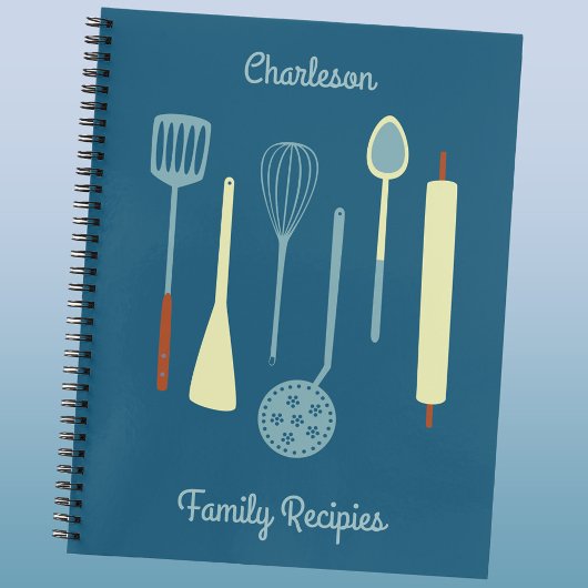 Carnet Recette Retro Famille Cuisine personnalisée