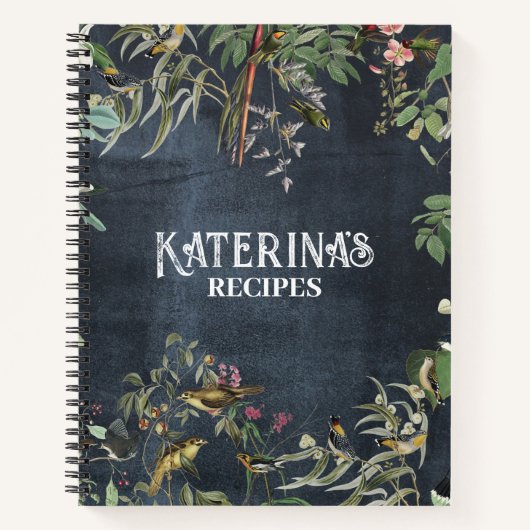 Carnet Recette Rustique Eucalyptus Botanical Chalkboard (Devant)