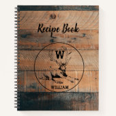 Carnet Recette sur mesure en bois rustique Texture et Mon (Devant)