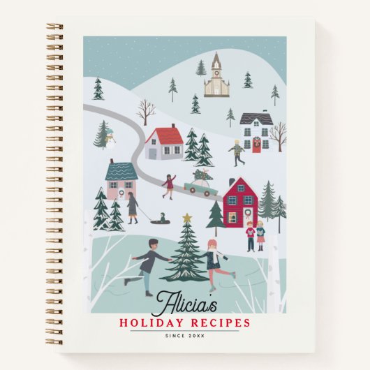 Carnet Recette vacances de Noël Ville/Village (Devant)