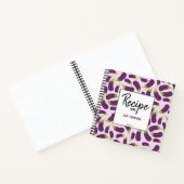 Carnet Recette vierge de légumes d'aubergine pourpre rece (Intérieur)