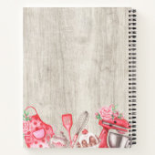 Carnet Recettes Aquarelle personnalisée Ustensiles de cui (Dos)