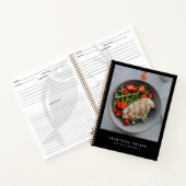 Carnet Recettes Black Modern Style Photo Recette (Intérieur)