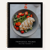 Carnet Recettes Black Modern Style Photo Recette (Devant)