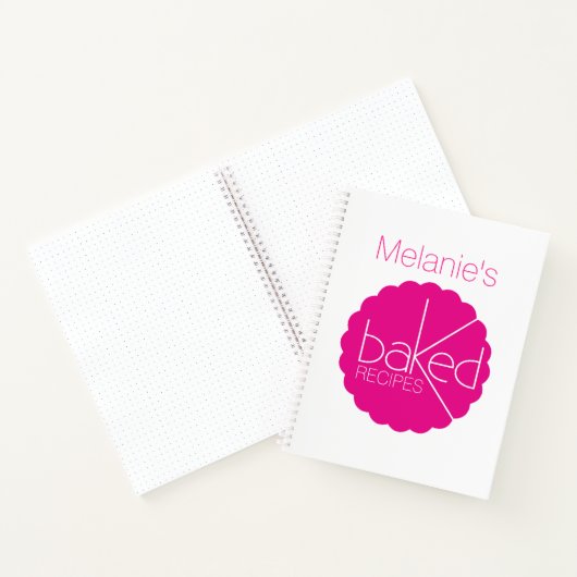 Carnet Recettes cuites cuisines poêle blanc rose pétoncle (Intérieur)
