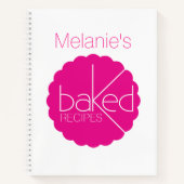 Carnet Recettes cuites cuisines poêle blanc rose pétoncle (Devant)