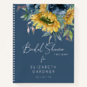 Carnet Recettes de Baby Shower Champêtre de Tournesols (Devant)