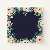 Carnet Recettes de cadres florales Roses rose jaune Paste (Dos)