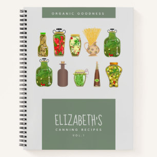 Carnet Recettes de canning Family Heirloom Keepsaké Journ