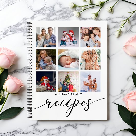 Carnet Recettes de collection de photos familiales modern