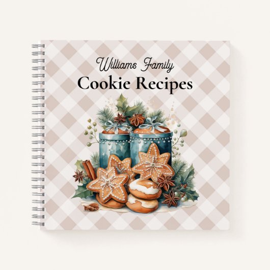 Carnet Recettes de cookies familiales personnalisées avec (Devant)
