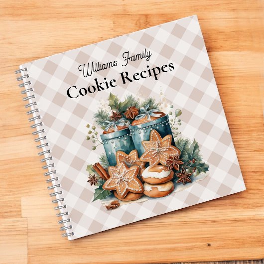 Carnet Recettes de cookies familiales personnalisées avec