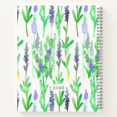 Carnet Recettes de Cuisine de fleurs de lavande Herbes (Dos)