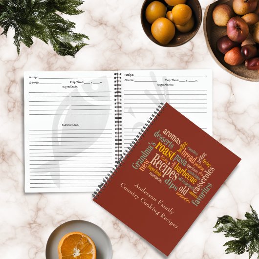 Carnet Recettes de Cuisine de la famille pays dit