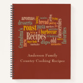 Carnet Recettes de Cuisine de la famille pays dit (Devant)