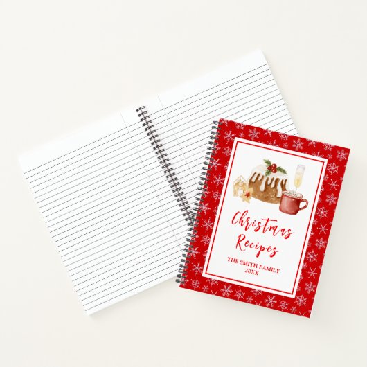 Carnet Recettes de cuisson de vacances Pudding de Noël (Intérieur)