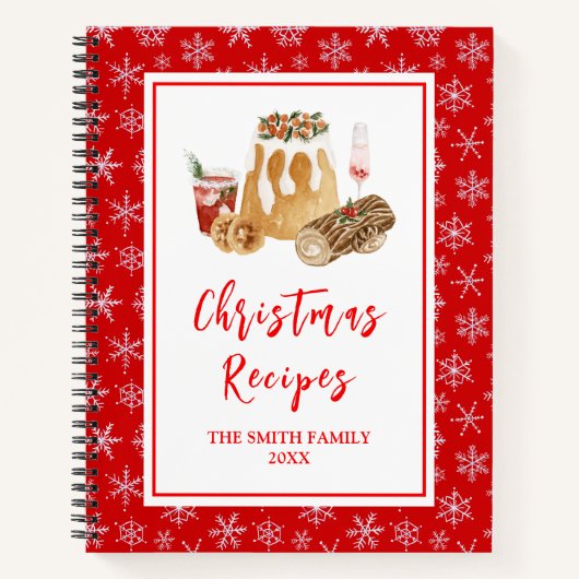 Carnet Recettes de cuisson des Fêtes Pudding de Noël (Devant)