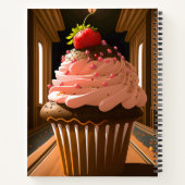 Carnet Recettes de dessert de cupcake congelé à la fraise (Dos)