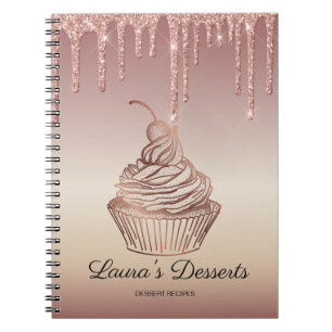 Carnet Recettes de desserts de cupcakes de gâteaux et de 