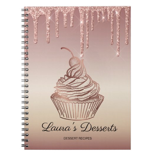 Carnet Recettes de desserts de gâteaux et de cupcakes suc (Devant)