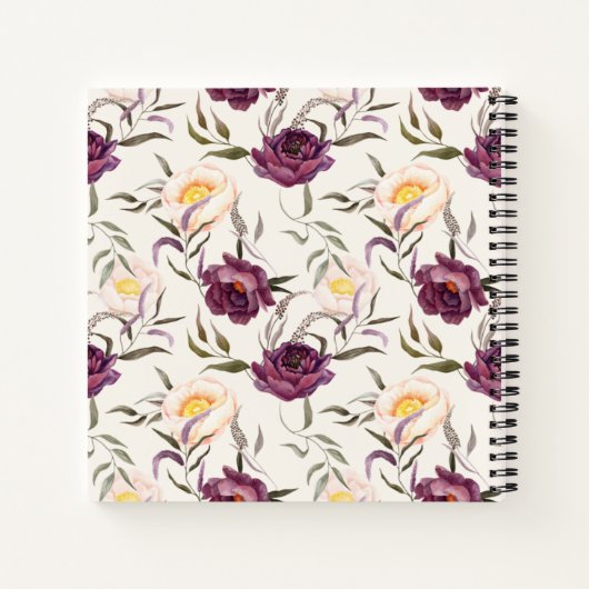 Carnet Recettes de grand-mère sur mesure Crème violette F (Dos)