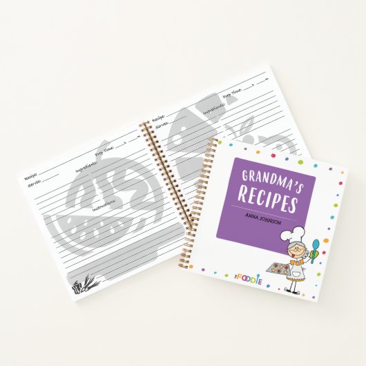 Carnet RECETTES DE GRANDMA Livret Blanc Personnalisé Non (Intérieur)