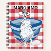 Carnet Recettes de la Vierge italienne Mangiamo (Devant)