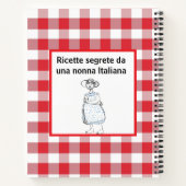 Carnet Recettes de la Vierge italienne Mangiamo (Dos)