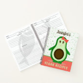 Carnet Recettes de légumes sur mesure, adorable Avocado (Intérieur)