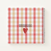 Carnet Recettes de ma grand-mère Retro Plaid (Dos)