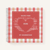 Carnet Recettes de ma grand-mère Retro Plaid (Devant)
