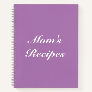 Carnet Recettes de maman, cadeau de fête des mères ou d'a