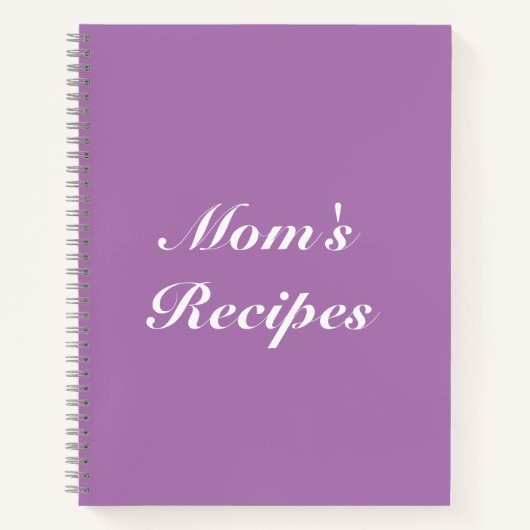 Carnet Recettes de maman, cadeau de fête des mères ou d'a (Devant)
