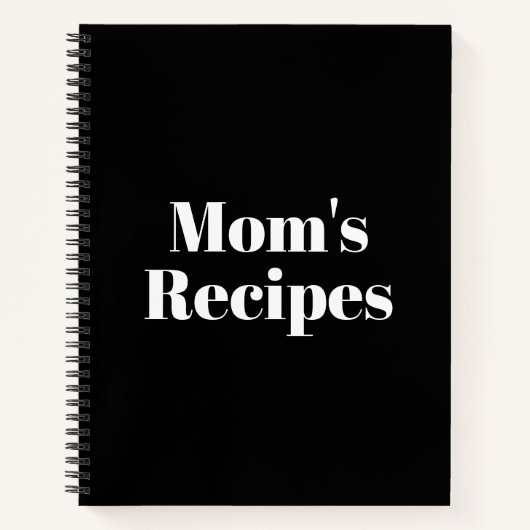 Carnet Recettes de maman, cadeau de fête des mères ou d'a (Devant)