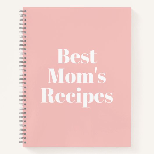 Carnet Recettes de maman, cadeau de la fête des mères ou  (Devant)