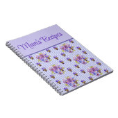 Carnet Recettes de maman Viola Purple Lilac Floral Flower (Côté Droit)