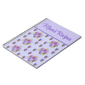 Carnet Recettes de maman Viola Purple Lilac Floral Flower (Côté gauche)