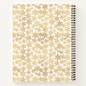 Carnet Recettes de Noël aux flocons de neige dorés modern (Dos)