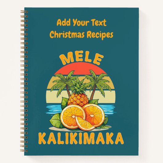 Carnet Recettes de Noël Mele Kalikimaka (Devant)