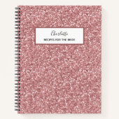 Carnet Recettes de paillettes roses pour l'enterrement de (Devant)