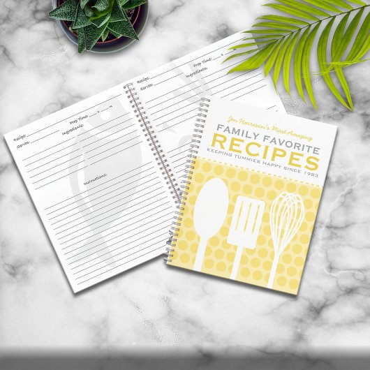Carnet Recettes de style rétro amusant Personnalisé