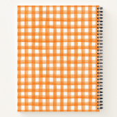 Carnet Recettes de Thanksgiving Orange Gingham (Dos)