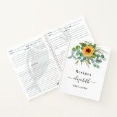 Carnet Recettes de tournesol eucalyptus vert nom du scrip (Intérieur)